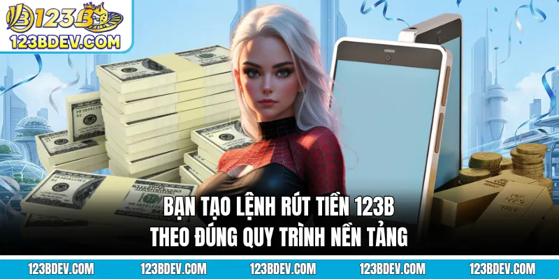 Bạn tạo lệnh rút tiền 123B theo đúng quy trình nền tảng