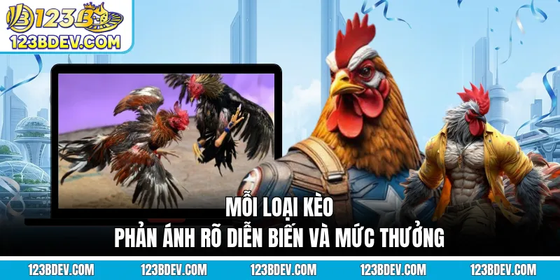 Mỗi loại kèo phản ánh rõ diễn biến và mức thưởng